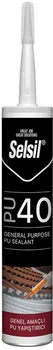 Герметик полиуретановый Selsil PU 40 (Черный) для крыш / строительства П/В/Ф V280 мл (20V013)