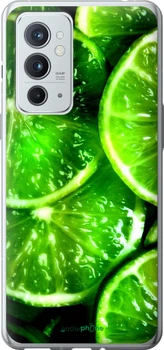 Чехол на OnePlus 9RT Зелёные дольки лимона "852u-2520-70447"