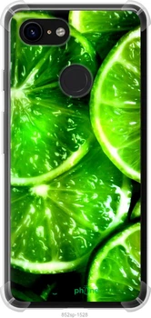 Чехол на Google Pixel 3 Зелёные дольки лимона "852sp-1528-70447"