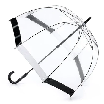 Парасолька-тростина жіноча Fulton Birdcage-1 L041 Black White (Черно-белый)