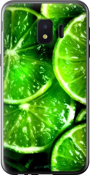Чехол на Samsung Galaxy J2 Core Зелёные дольки лимона "852u-1565-70447"