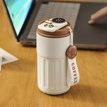 Термокружка Coffee Sensor стальная 380 мл с индикатором температуры (27998)