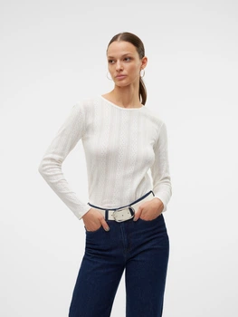 Лонгслив длинный женский Vero Moda 10316915 S Snow white (5715610158021)