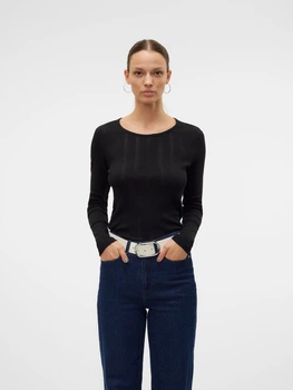 Лонгслив длинный женский Vero Moda 10316915 M Black (5715610158007)