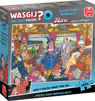 Puzzle Jumbo Wasgij? Mystery 9 Wielki napad na pociąg! 1000 elementów (8721017602835)
