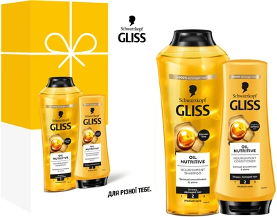 Набір для догляду за волоссям Gliss Kur Oil Nutritive Шампунь 250 мл + Бальзам 200 мл (9000101780000)