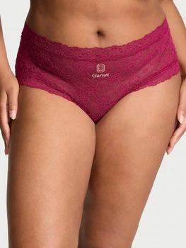 Трусики бразиліана жіночі Victoria's Secret Posey Lace Cheeky 26937616 L Бордові (7391839127018)