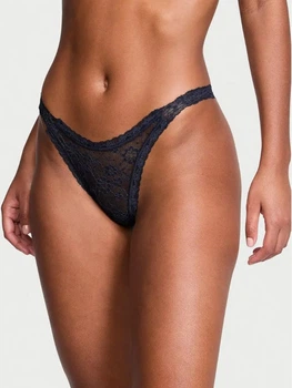 Трусики бікіні жіночі Victoria's Secret Lace Brazilian 26825986 2XL Сині (7391839126994)