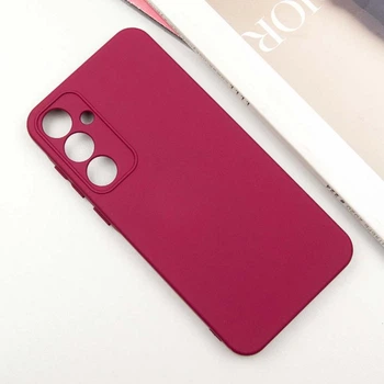 Протиударний Чохол TPU GETMAN Liquid Silk Full Camera для Samsung Galaxy S24+ Бордовий / Marsala