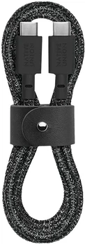 Кабель USB-C to USB-C Native Union Belt Cable Cosmos Black (1.2 m) (BELT-C-CS-BLK-2-NP)