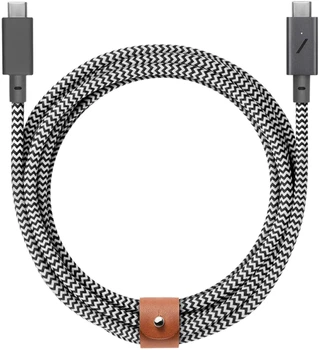 Кабель USB-C to USB-C Native Union Belt Cable Pro 240W Zebra (2.4 m) (BELT-PRO2-ZEB-NP)