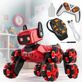 Інтерактивний робот собака 8-wheel Mechanical Dog NO.1038 з пультом д/в та браслетом (043x)
