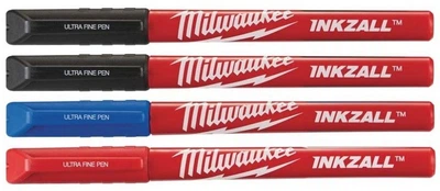Маркер Milwaukee InkZAll набір 4 шт, синій/червоний/чорний 2шт