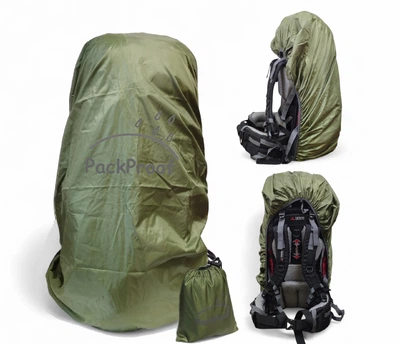 Чехол для рюкзака 80л PackProof накидка на рюкзак со стропой Олива