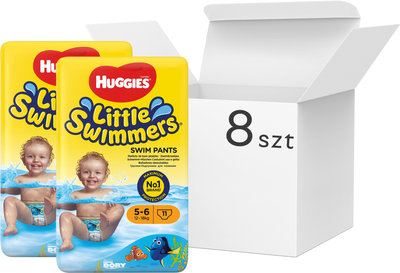 Pieluchomajtki do pływania Huggies Little Swimmers rozmiar 5-6 12-18 kg 8 x 11 szt (5029054656778)