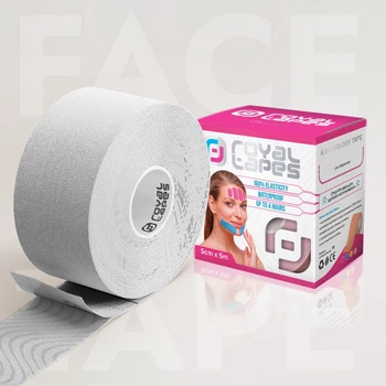 Кинезио тейп для лица Royal Tapes Face Care, белый