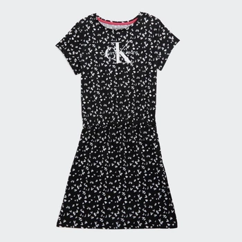 Подростковое летнее платье для девочки Calvin Klein 412817066 140 см Черное (1159800298)