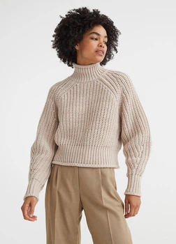 Жіночий джемпер H&M 202609-2 XL(175/116) бежевий (2026090006)