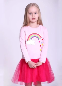 Сукня на дівчинку Веселка VidOli G-18816W 98 см рожева