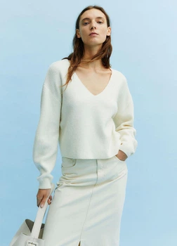 Жіночий джемпер H&M 205862-2 XL(180/116) молочний (2058620006)