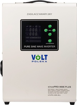 ДБЖ Volt Polska sinusPRO 900 E Plus 12/230V 600W/900VA (3SPM09012M)