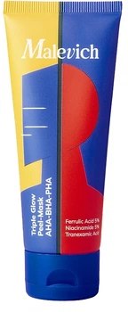 Мультикислотна маска-пілінг для блиск шкіри обличчя - Malevich Peeling-Mask AHA-BHA-PHA 75ml (1290033-1568507170-2)