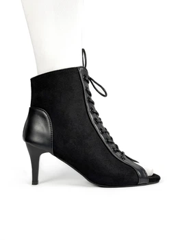 Туфли для танцев High Heels, хилсы замшевые каблук 7 см, черные, размер 37