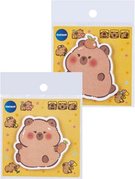 Бумага клейкая для заметок Centrum 812744 Capybara 80х80 мм 30 листов х 4 шт (2000998494520)