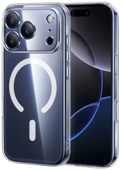 Силиконовый чехол iPhone 17 Pro Max Ugreen with MagSafe - прозрачный в комплекте защитное стекло 2