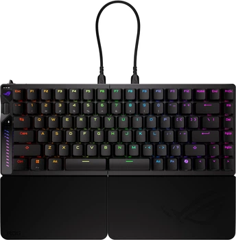 Klawiatura bezprzewodowa ASUS ROG Falcata split Magnetic Switch Wireless/Bluetooth/USB Black (90MP043H-BKUA20)