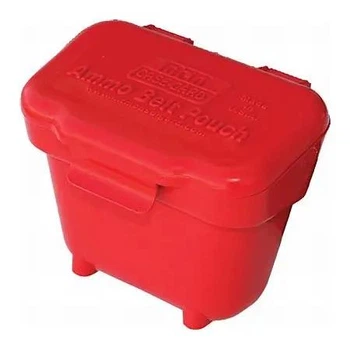 Коробка MTM Ammo Belt Pouch для патронів кал. 22 LR; 22 WMR і 17 HMR з кріпленням на пояс. Колір – червоний.