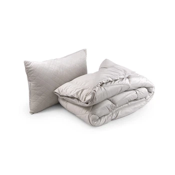 Одеяло Руно набор всесезонное силиконовое велюровое одеяло Soft Pearl 140х205 см с подушкой 50х70 см (m484198)