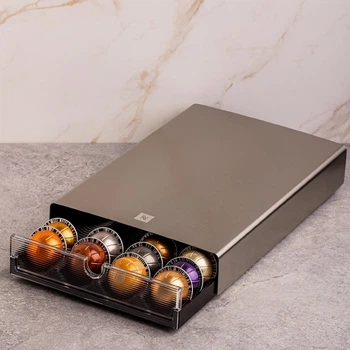 Подставка для капсул Nespresso Vertuo Drawer — элегантное решение для организации кофейного пространства (20-40 капсул)