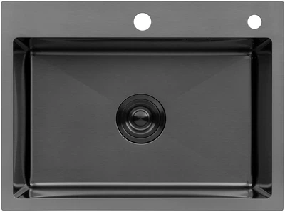 Кухонная мойка KRONER (KRP) PVD Schwarze-5843HM D3.0-1.0T215