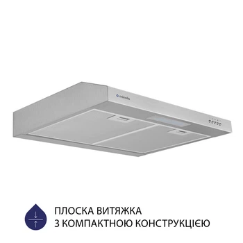 Витяжка кухонна плоска Minola HPL 612 I, нержавіюча сталь, під навісну шафу, шириною 60 см