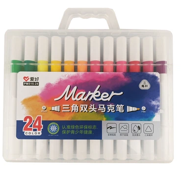 Набор скетч-маркеров Aihao sketchmarker 24 шт для рисования двусторонних (PM515-24)