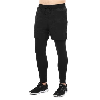 Чоловічі тайтси з шортами тайтси компресійні Zelart Fit 0137 розмір 2XL (180-185см) Black