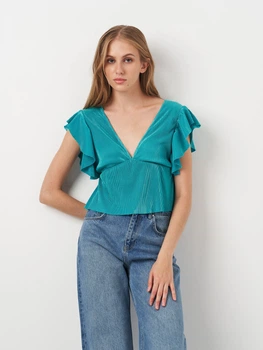 Топ жіночий Pull & Bear 5474398500 M Зелений (KC1000000039924)