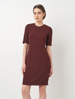 Сукня коротка осіння жіноча H&M 4299424p08 36 Бордова (KC1000000043910)