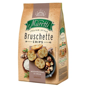 Брускетти Maretti Bruschette Chips гриби з сметаною XXL140 г.