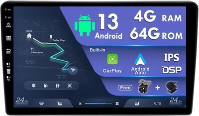 Штатная автомагнитола BXLIYER для Honda CRV 2012-2016 / 10.1" / Сенсорная / 4/64Гб / Android 13 / Apple CarPlay / Android Auto / Bluetooth / WI-FI / GPS / USB / DAB+