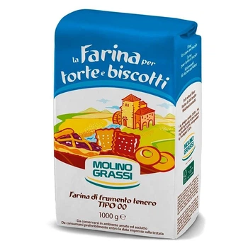 Мука Molino Grassi La Farina per torte e biscotti ТIPO 00 с мягких сортов пшеницы 1 кг