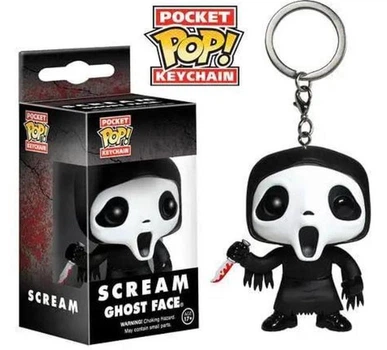 Крик брелок Ghost Face Призрачное лицо funko pop фигурка scream 4 см Черный