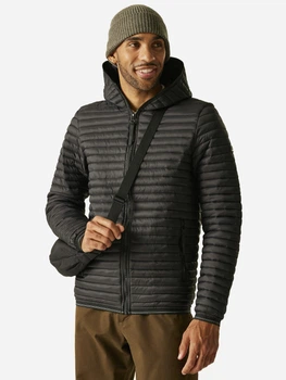 Куртка демисезонная с капюшоном мужская Regatta Rigain RMN318-800 S Черная (5063516098782)