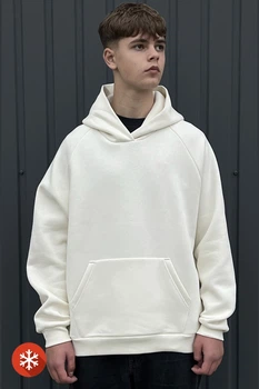 Утеплене худі ONE молочного кольору 2XL/3XL (8000365)
