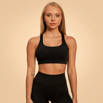 Спортивний топ Sense чорний XS - GymBeam BeastPink