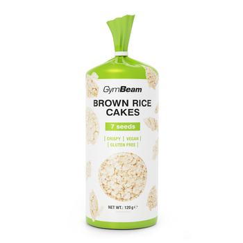 Коричневі рисові хлібці 120 г 7 насінин - GymBeam Food