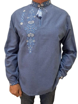 Вишиванка чоловіча Козацька 1 Синя 3XL