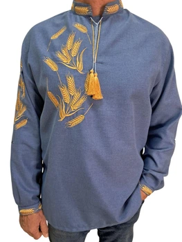 Вишиванка чоловіча Козацька 3 Синя 3XL