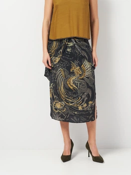 Юбка миди летняя женская Massimo Dutti 5252872800p09 34 Комбинированная (1000000044535)